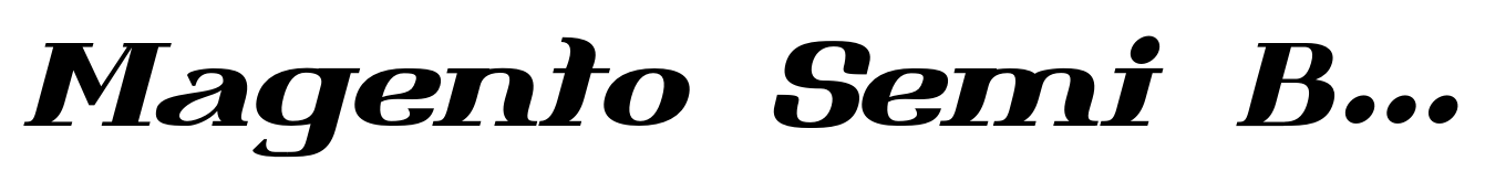 Magento Semi Bold Italic
